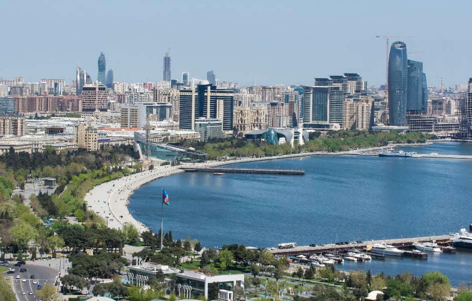 baku skyline in the day