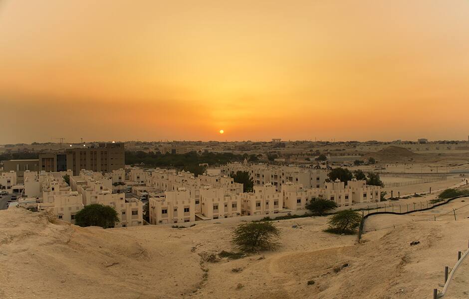 tramonto sul deserto di Bahrain