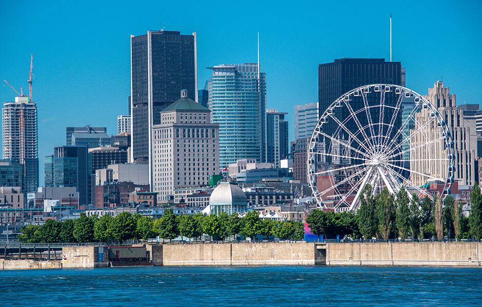 downtown skyline montreal canada