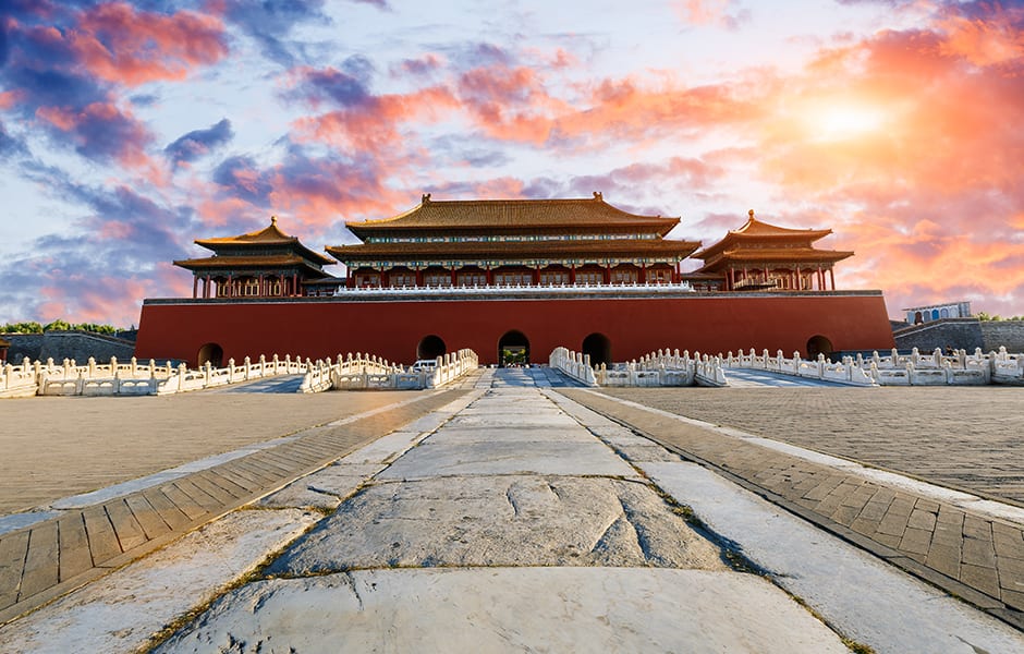 ancient royal palaces of the forbidden city beijing china