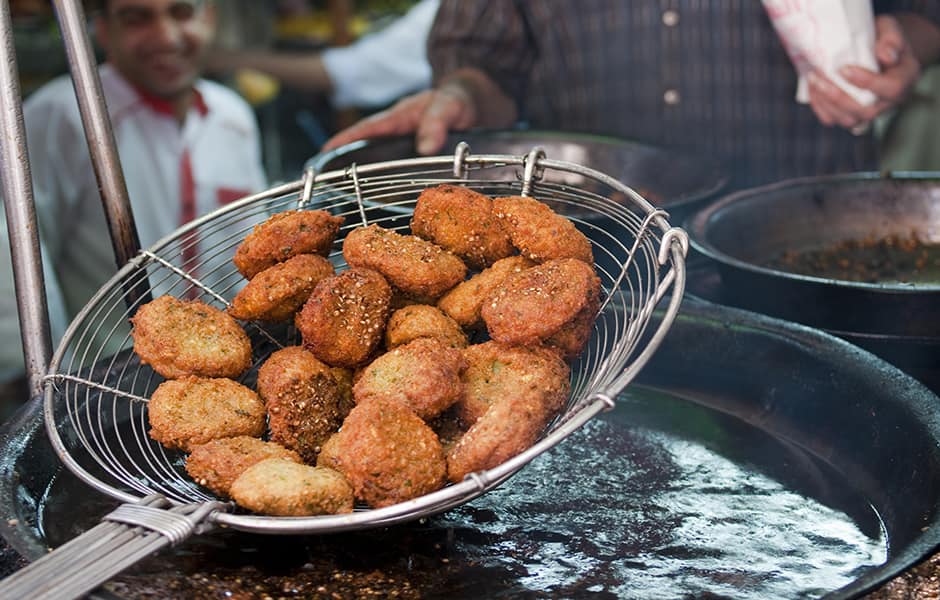 falafel from a market in cairo egypt 