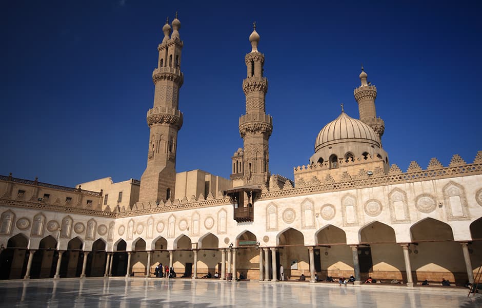 al azharand mosque and cairo skyline