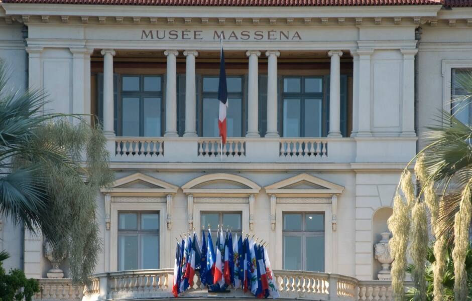 the front entrance to musee massena in nice