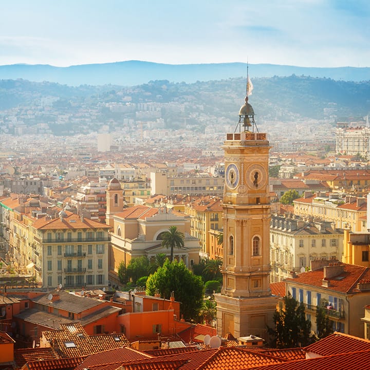 a cityscape of nice in france