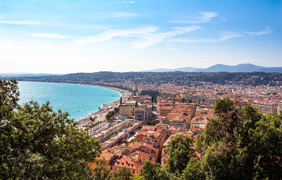 nice france view from the colline du chateau