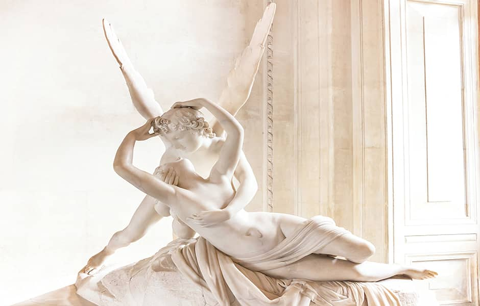 antonia canova marble statue cupid and psyche in louvre paris