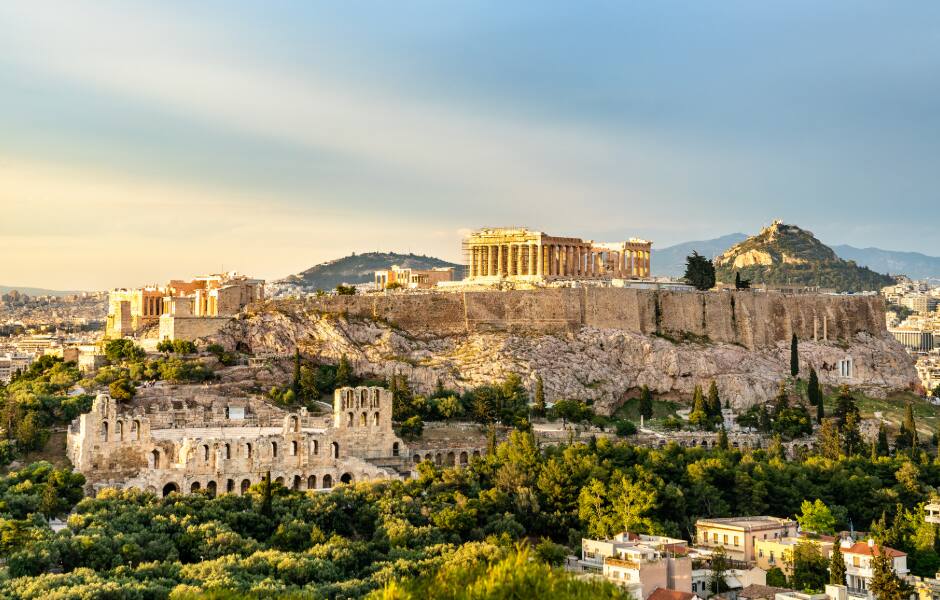 view of athens and mount lycabettus 