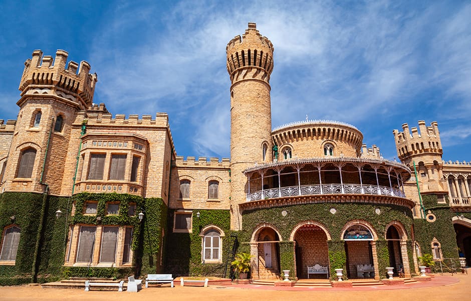 bangalore palace on a sunny day in bangalore city