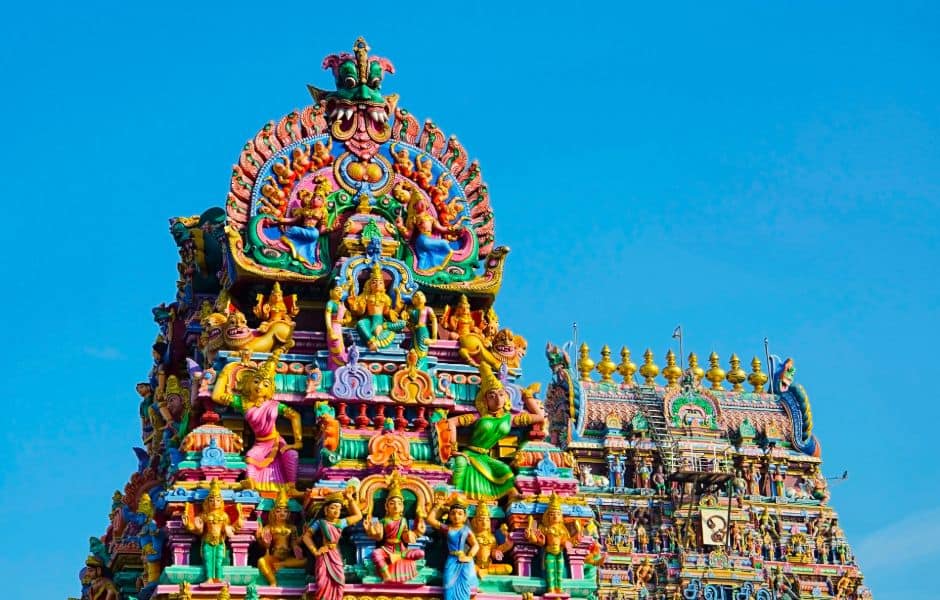 close up view of kapaleeshwarar temple chennai