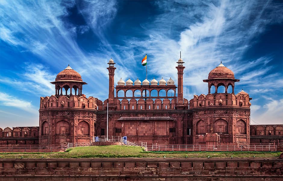 red fort in delhi india