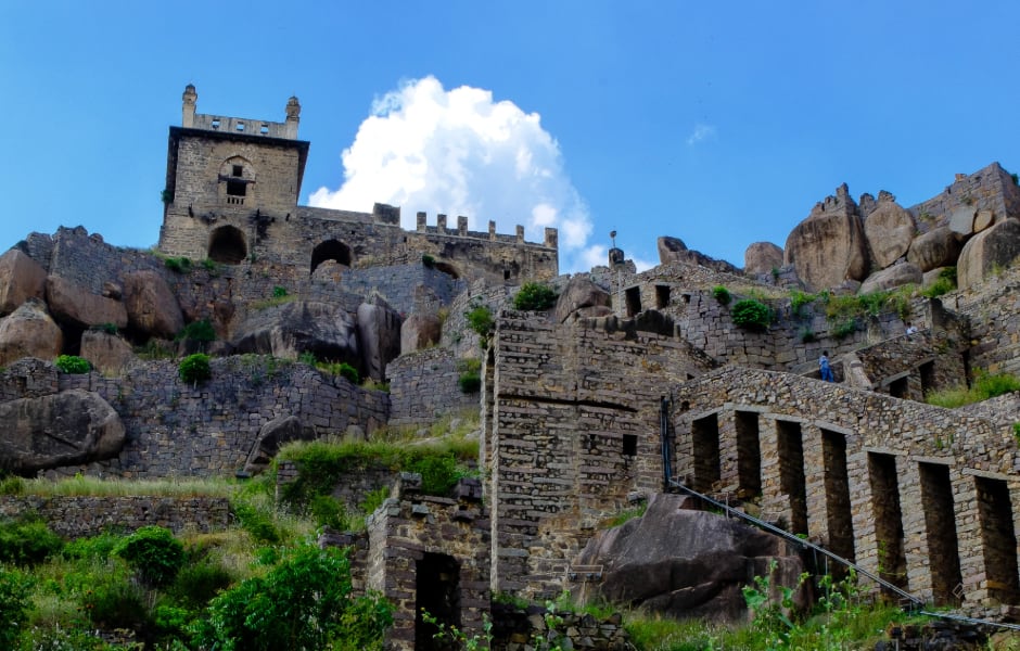 golconda fort in hyderabad india