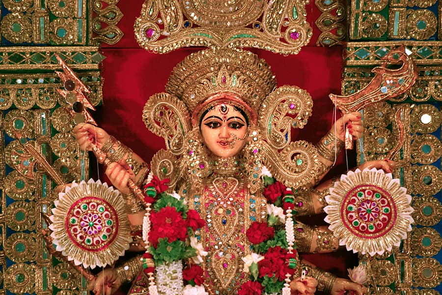 goddess idol from kali puja festival