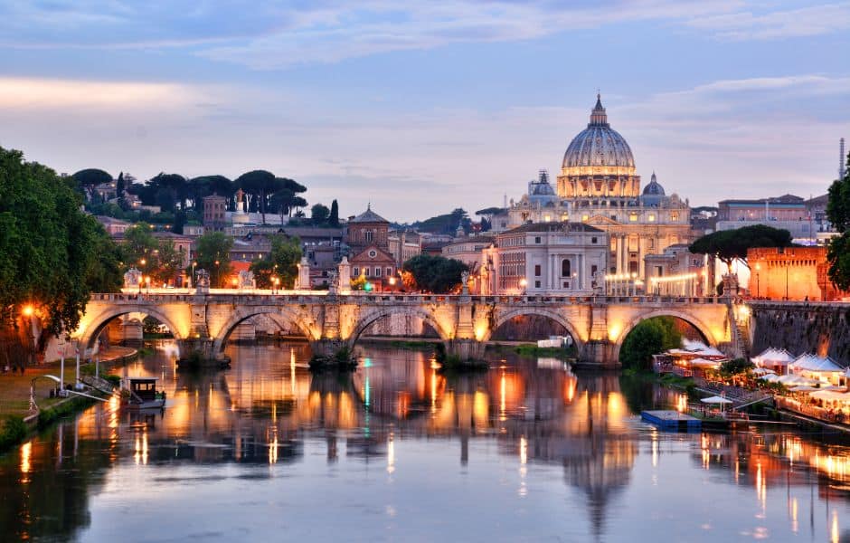 view of st peters basilica and vatican rome