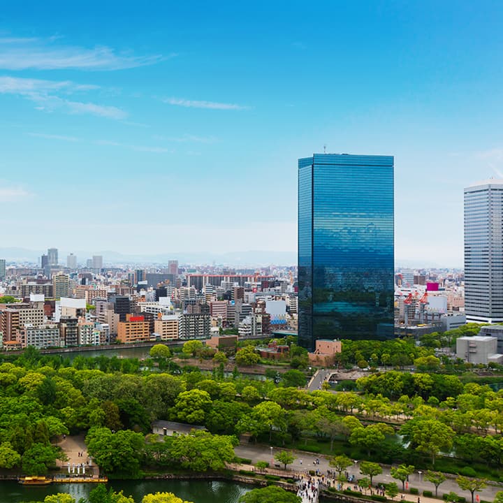 skyline di Osaka, Giappone