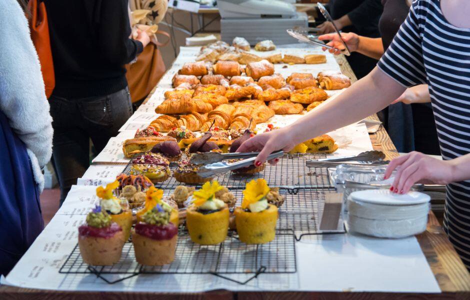 pastries at parnell markets in auckland