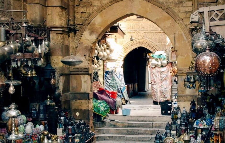 laneways of the khan el khalili in cairo 