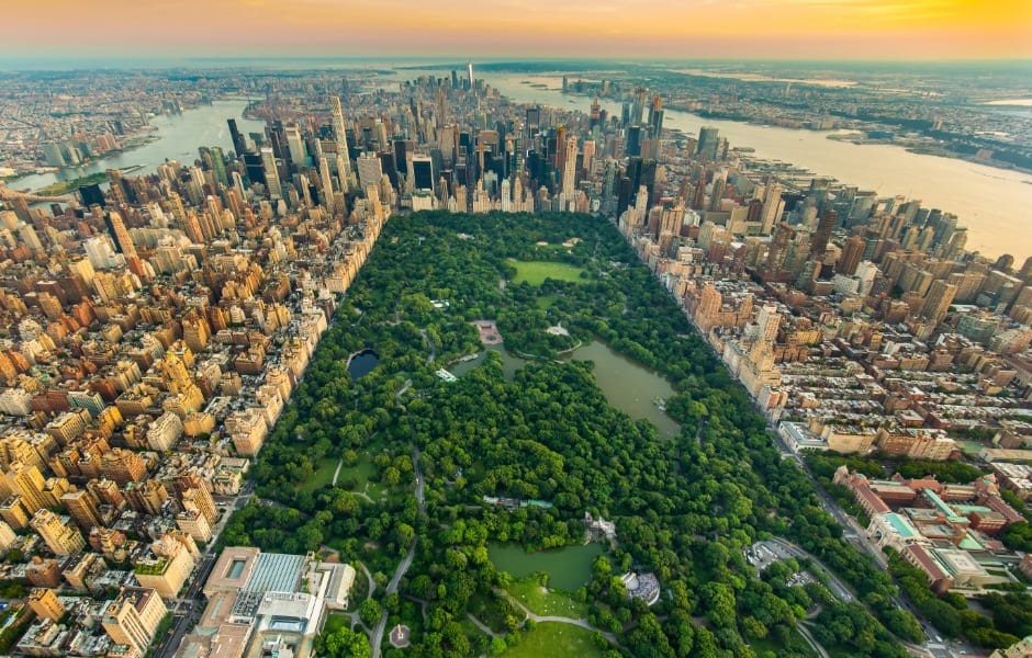 Birds-eye view of Central Park