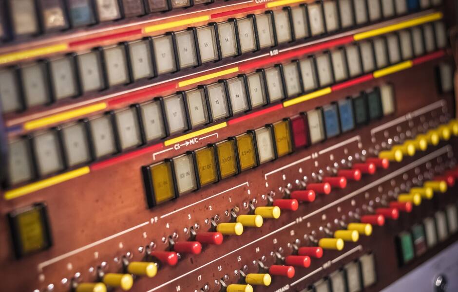 industrial control panel at manchester science and industry museum