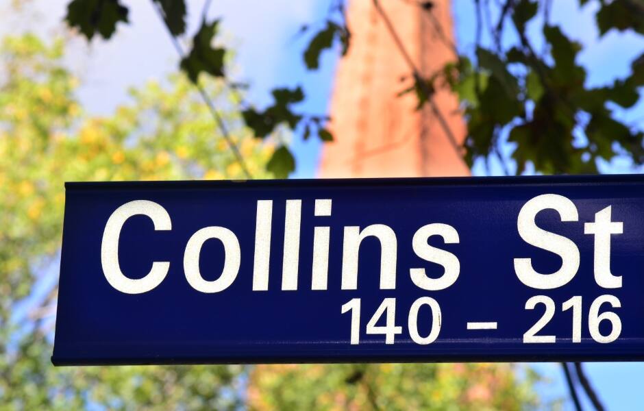 Collins Street sign, Melbourne