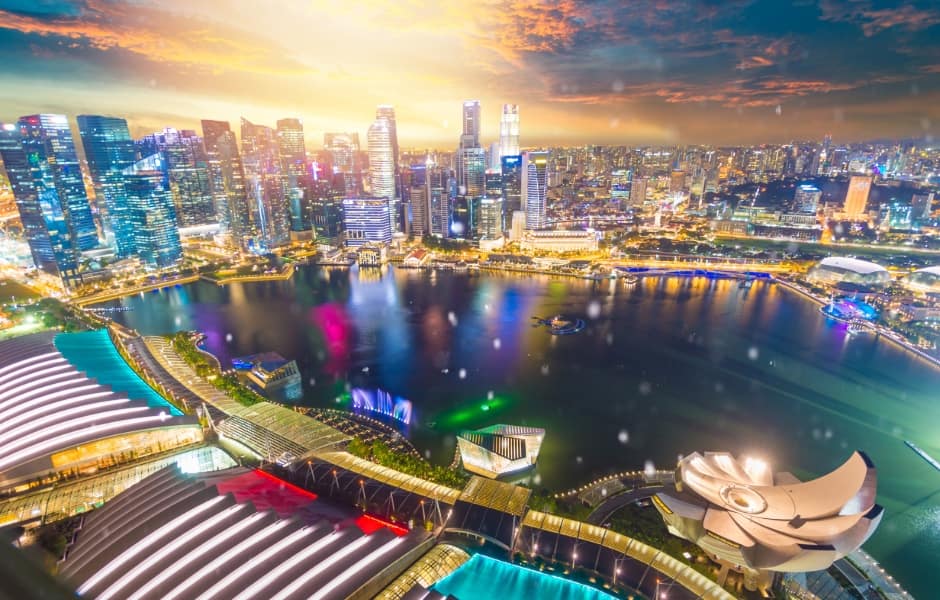 night-time view from sands skypark observation Deck, Singapore