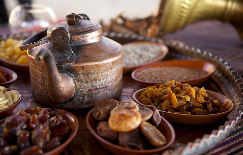 cultural bedouin tea nuts and dried fruit in dammam