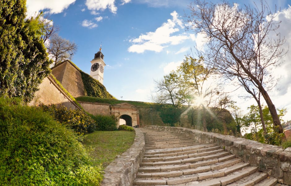 outside view studenica monastery serbia