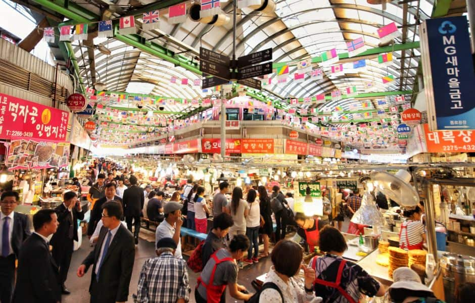 gwangjang market seoul south korea