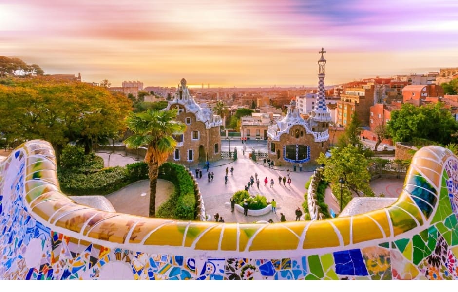 view of barcelona from park guell