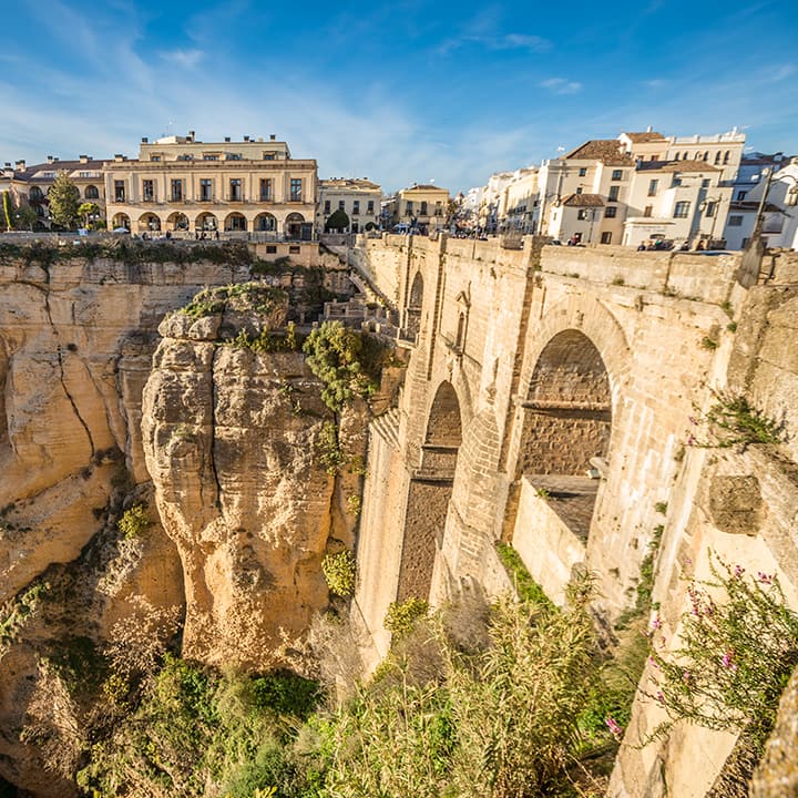 cliffs and buildings malaga