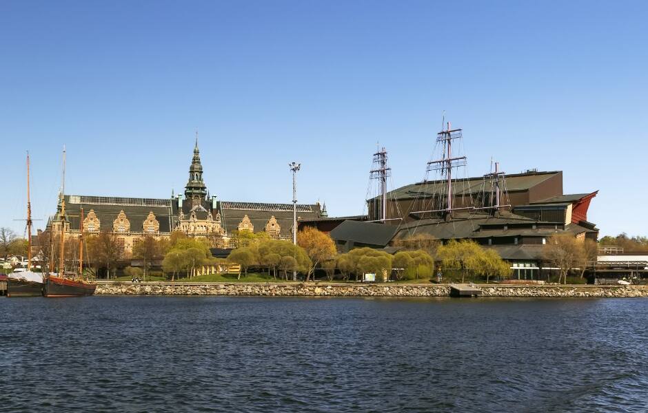 vasa museum in stockholm on a sunny day