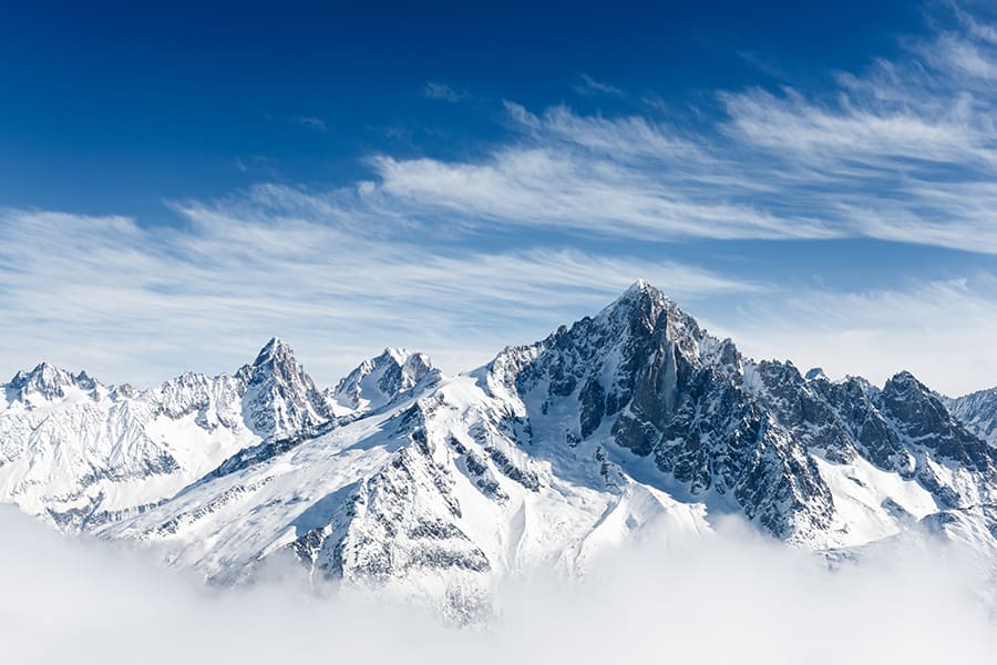 snowy mountains in geneva