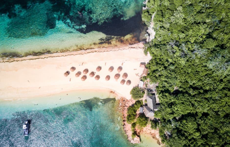 aerial view of bongoyo island dar es salaam tanzania