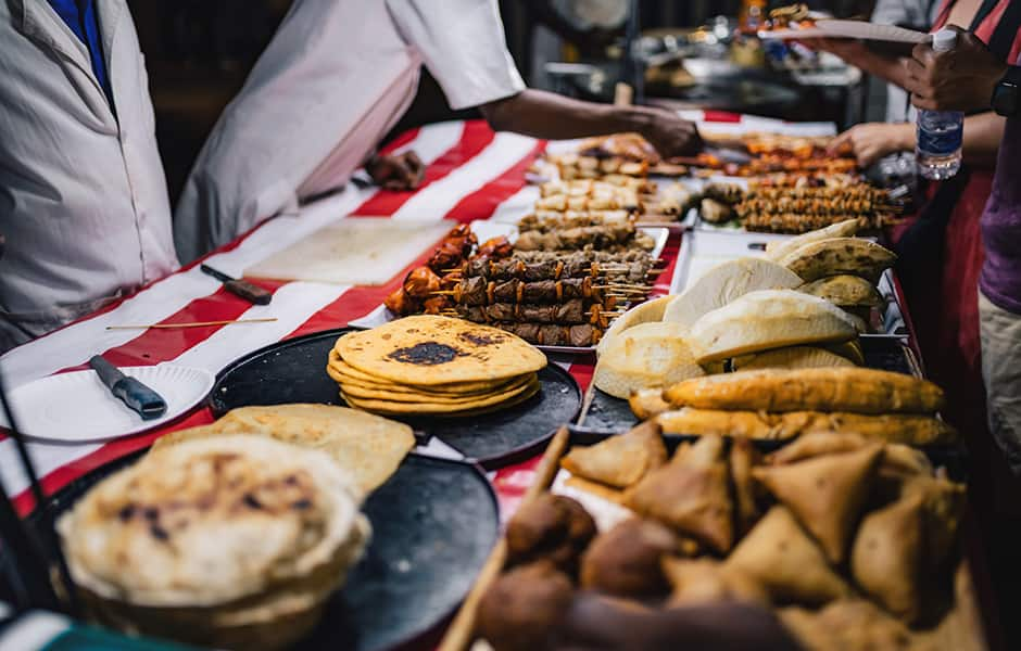 street food at stone town market tanzania