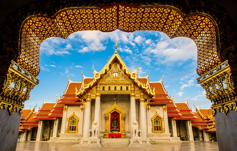 the marble temple in bangkok thailand