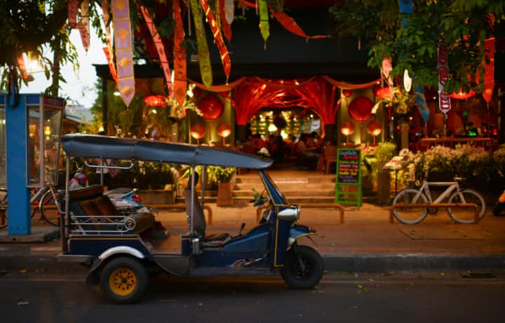 night scene in chiang mai thailand