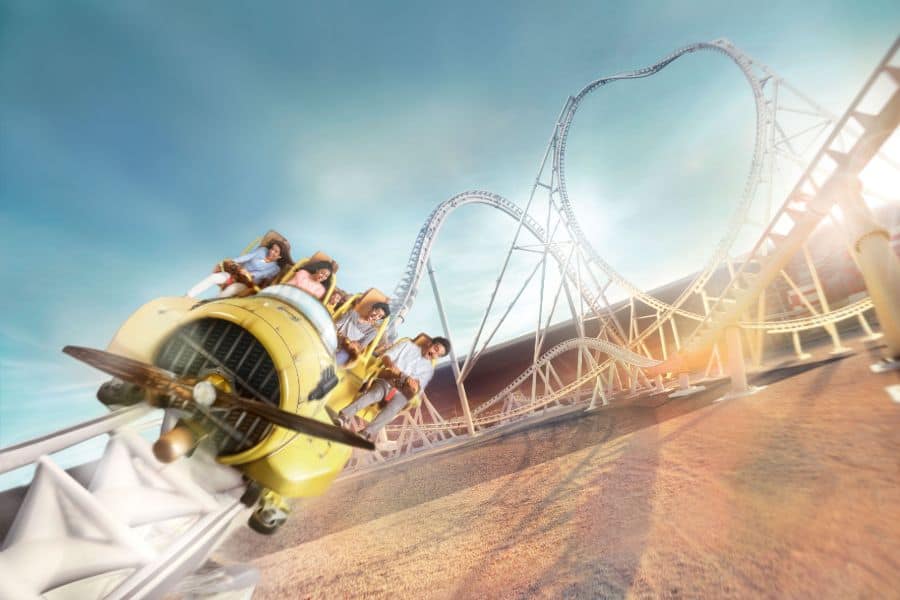 rollercoaster ferrari world in abu dhabi 