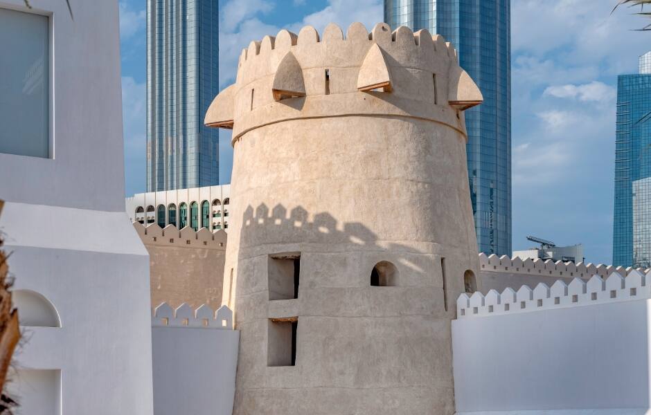 view of qasr al hosn fort in abu dhabi