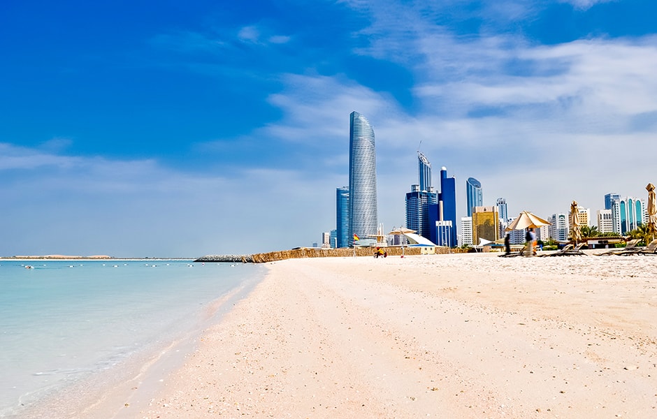 corniche beach in abu dhabi