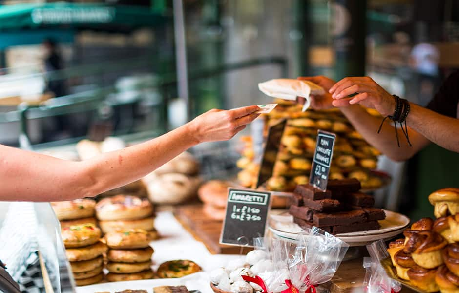 cakes at london borough market uk