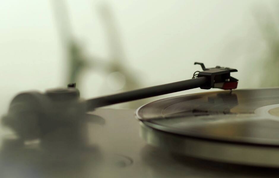 a vinyl record player playing a motown vinyl 