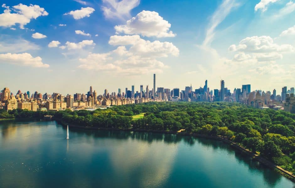 aerial view central park new york