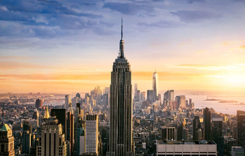 empire building and skyline new york