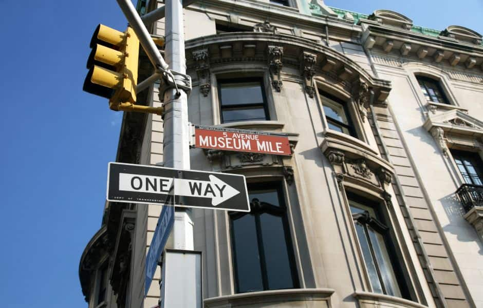 musuem mile sign new york