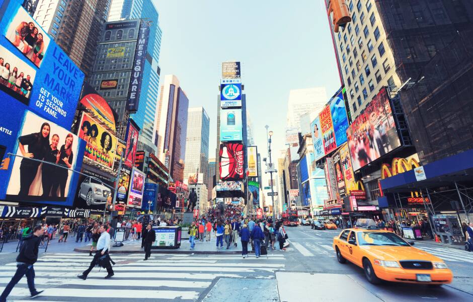 view of time square in newyork