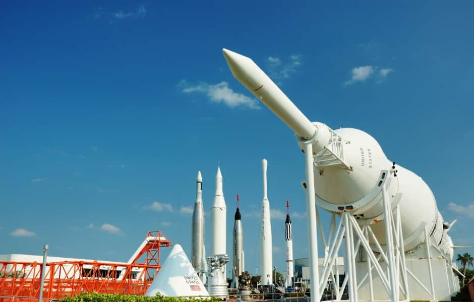 rocket garden at kennedy space center orlando