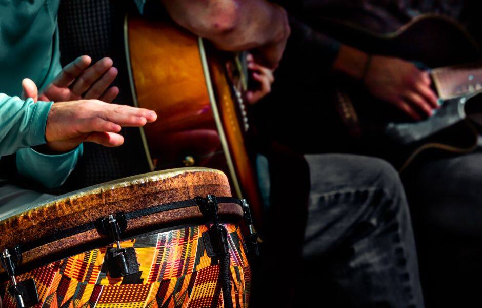 close up of a band performing washington dc