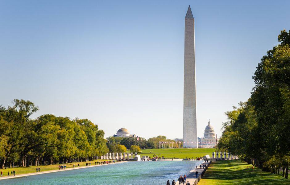 clear view of washington monument in usa