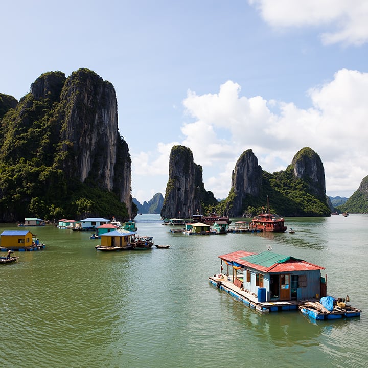 floating fishing village in halong bay vietnam