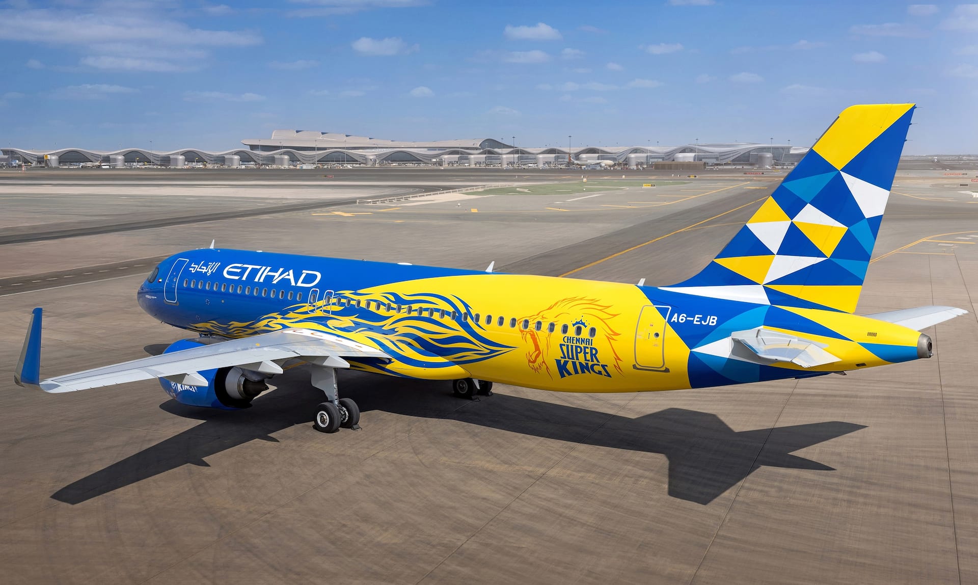 Etihad Airways hits a six as bold, new Chennai Super Kings livery touches down in Chennai