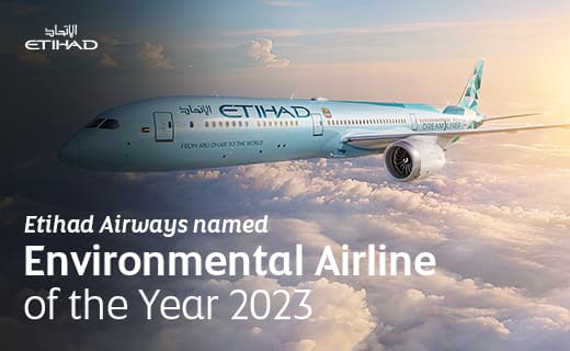 Etihad Airways named Environmental Airline of the Year 2023